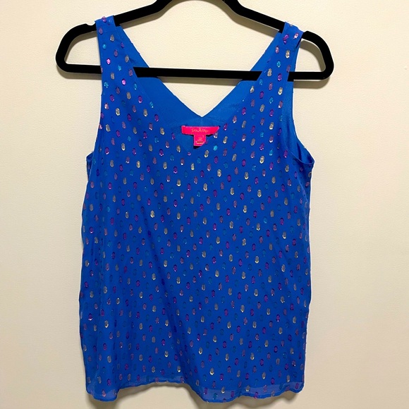 ⛔️SOLD⛔️ NWOT Lilly Pulitzer Florin Silk Tank - Picture 1 of 4
